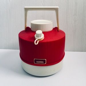 Red Thermos Water Cooler Jug Vtg 1 Gallon Plastic